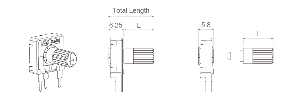 H Potentiometer + shaft