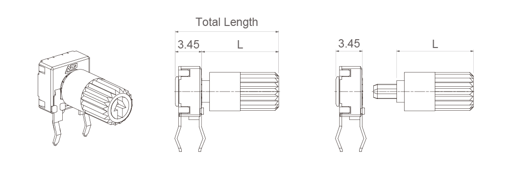 H potentiometer + shaft