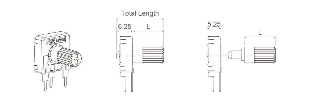 H potentiometer + shaft