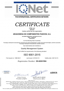 IQNet AEONOR certificate ISO 9001-2015 (15-02-2018)